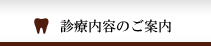 診療内容のご案内